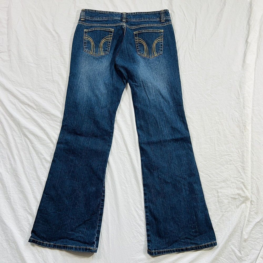 Sexy Plus Size Vintage Jordache Moto Embroidered Seam Dark Flare Jeans Sz 13/14